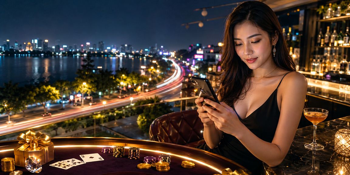 Không gian Baccarat neon tại Hà Nội – đại diện cho nền tảng cá cược hợp pháp và chuyên nghiệp
