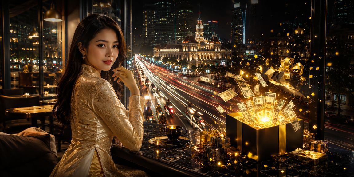 Người dùng tại TP.HCM trong trang phục áo dài truyền thống trải nghiệm nền tảng cá cược