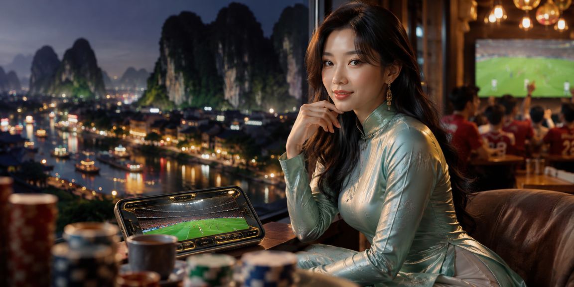 Người phụ nữ áo dài trải nghiệm casino betting tại Ninh Bình